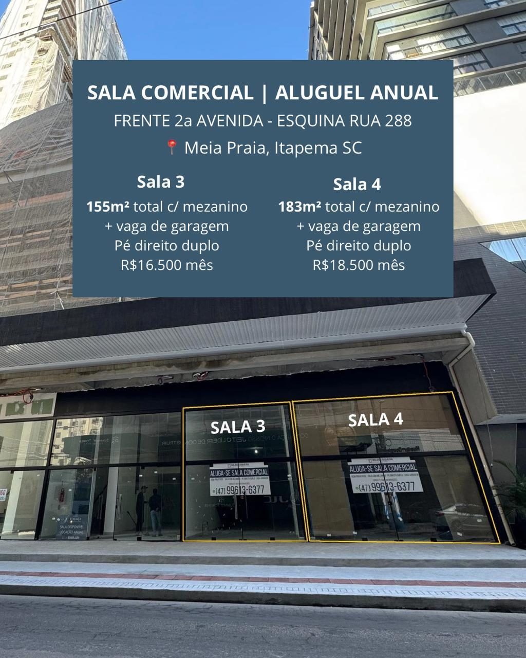 Sala comercial 155 m² · Meia Praia